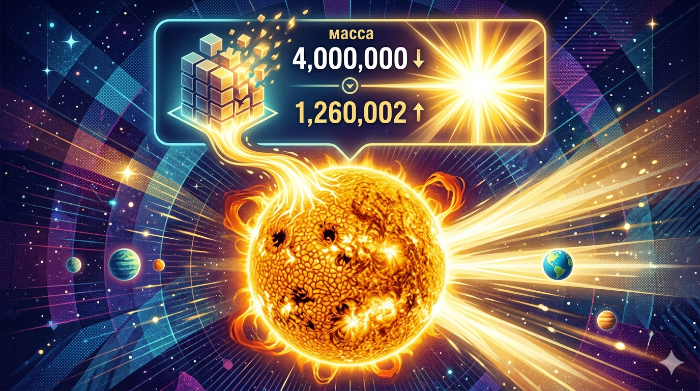 Каждую секунду Солнце теряет 4 миллиона тонн массы