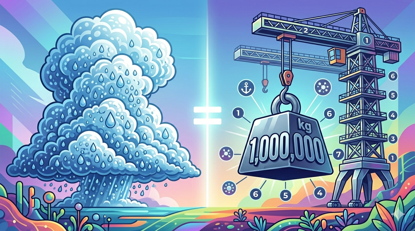 Облака могут весить больше миллиона килограммов