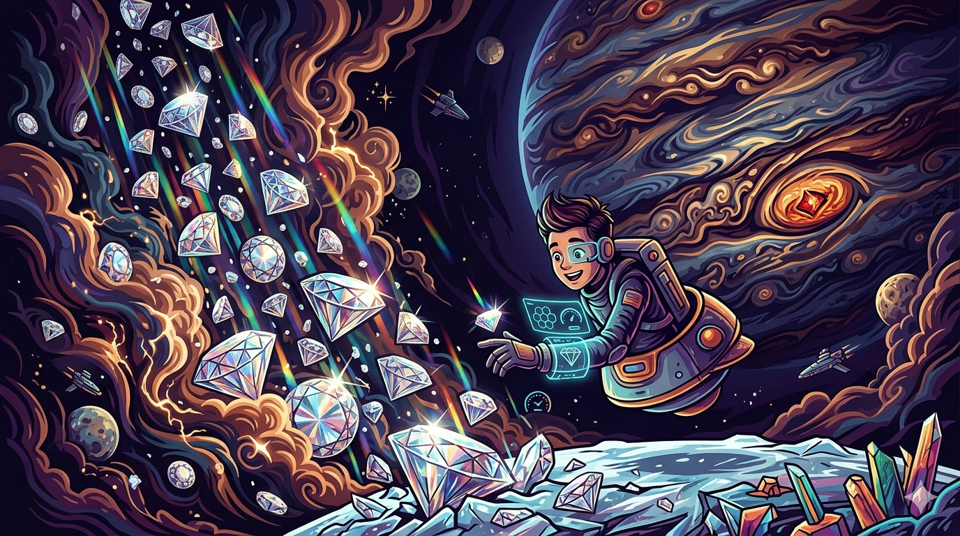 На Юпитере идёт дождь из алмазов