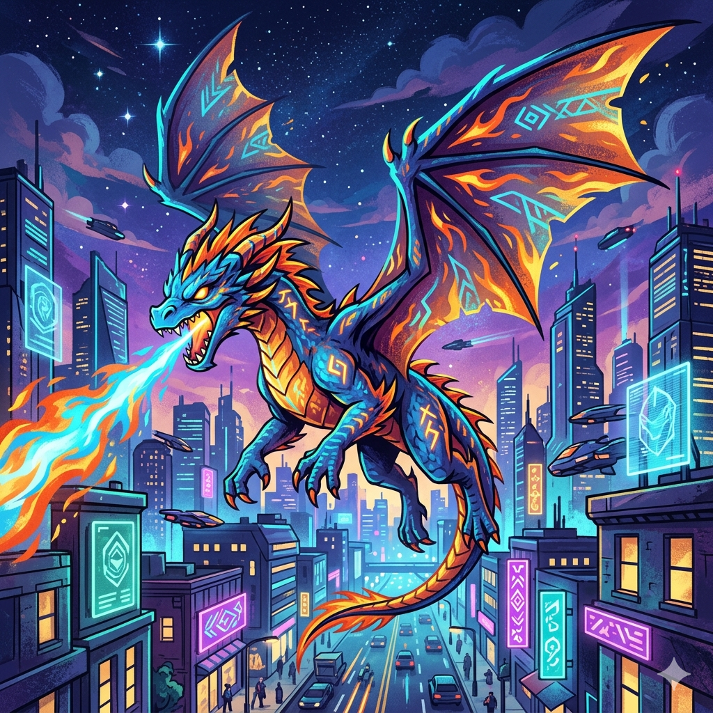 Пазл онлайн Дракон