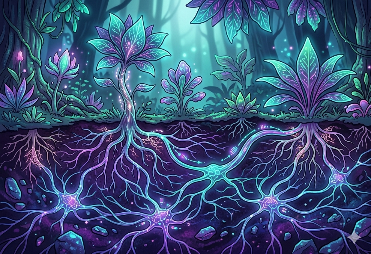 Растения общаются друг с другом через грибную сеть